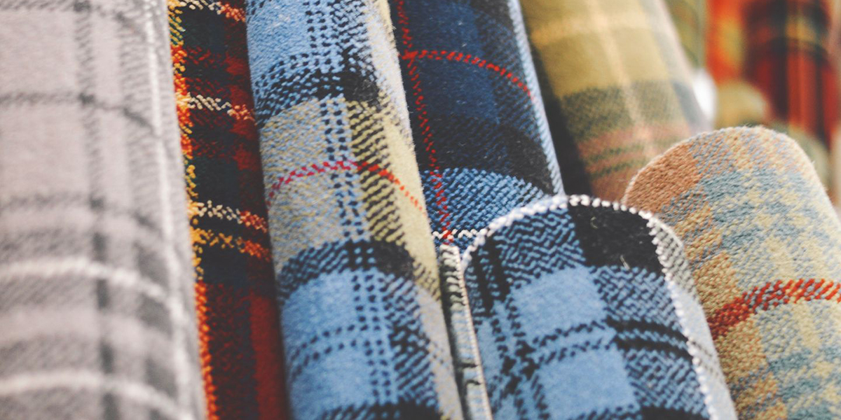 plaid woven wool