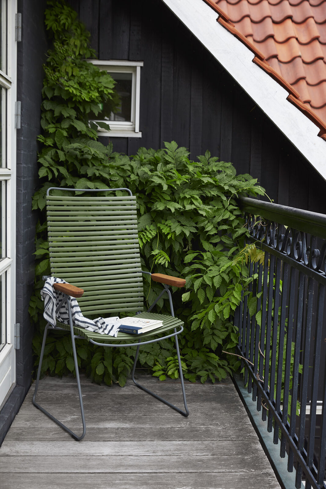 lounge chair on balcony