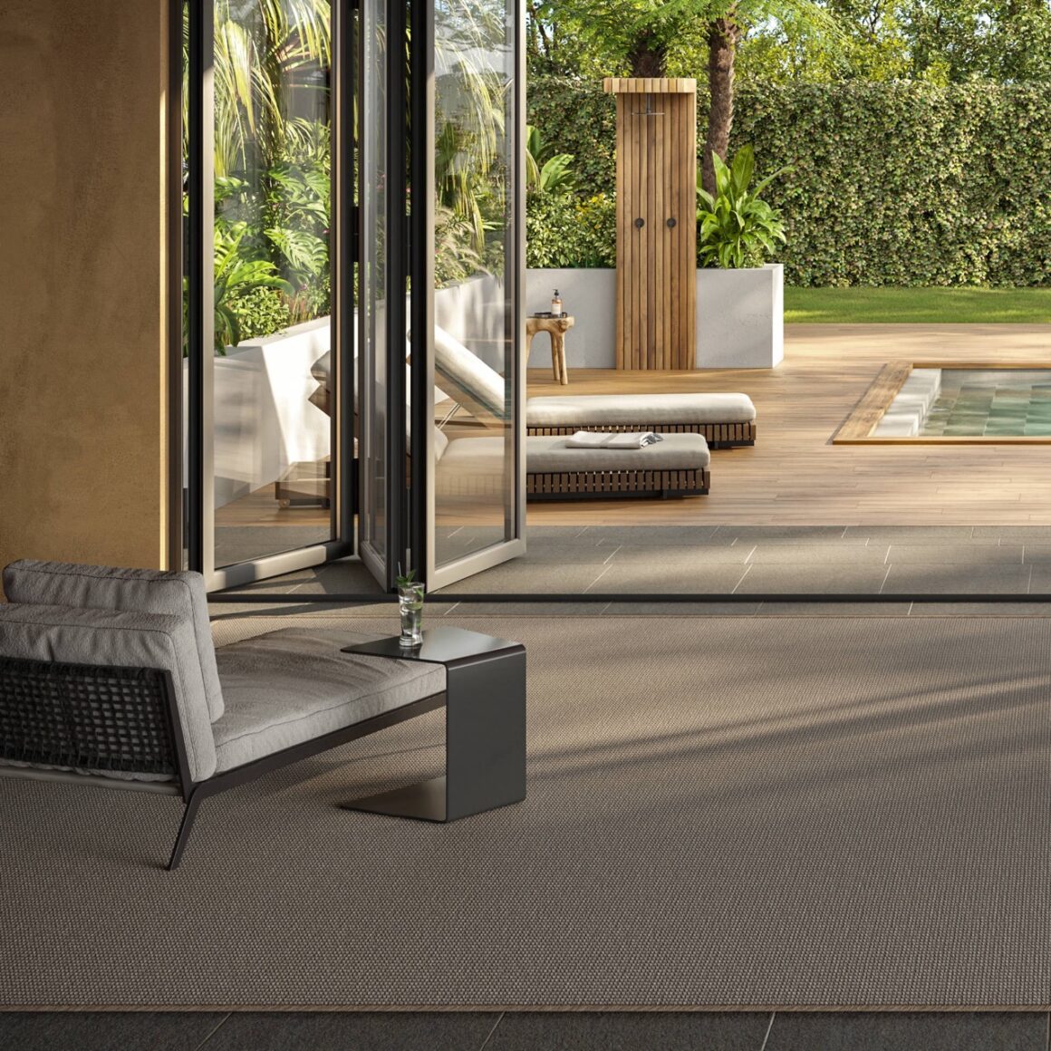 Sisal-look earth tone rug in Brisbane - Putty colorway